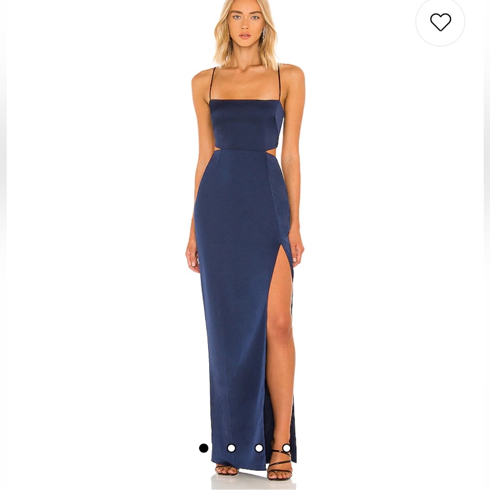 Revolve dress. Stella cut-out gown in navy